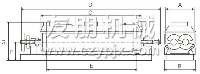 空心槳葉干燥機(jī)結(jié)構(gòu)示意圖